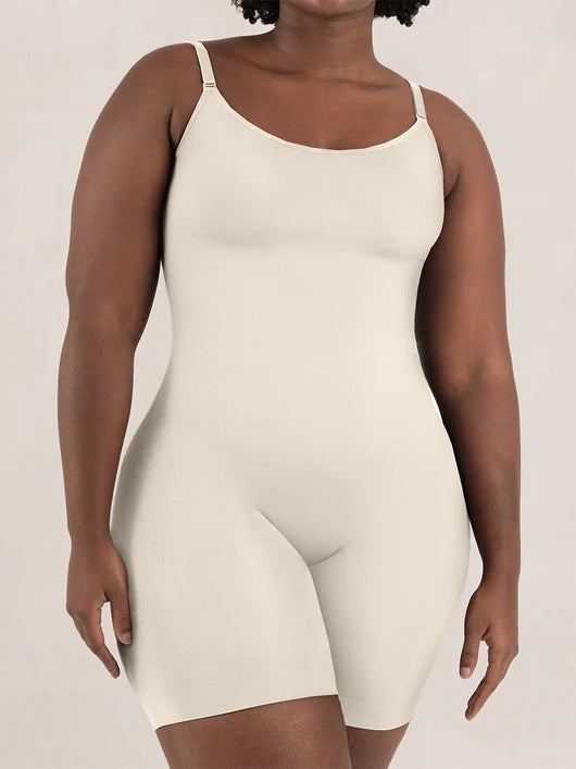 Theclothd Essentials All Day Comfort Scoop Neck Mid-Thigh Slimming Bodysuit