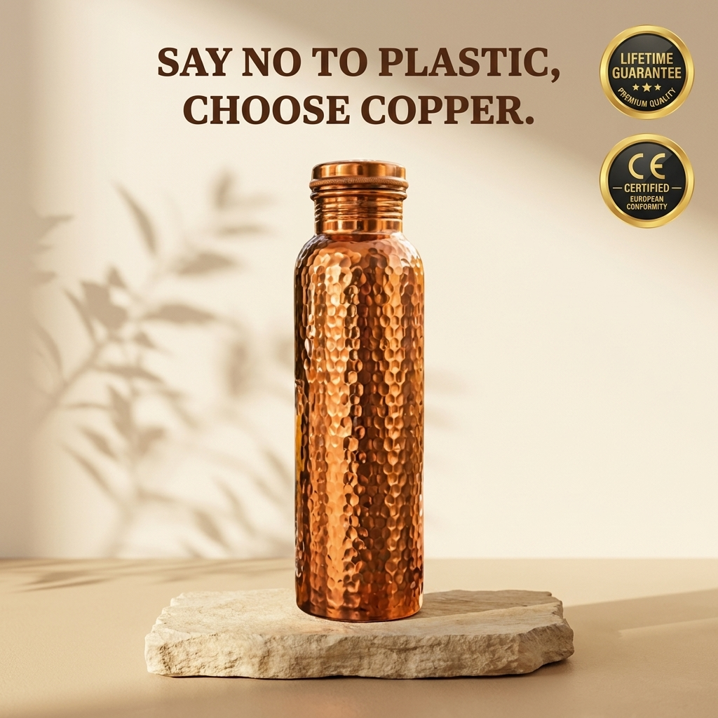 Copper Water Bottle – TryCoppr™ | Naturally Purified Water, Plastic-Free