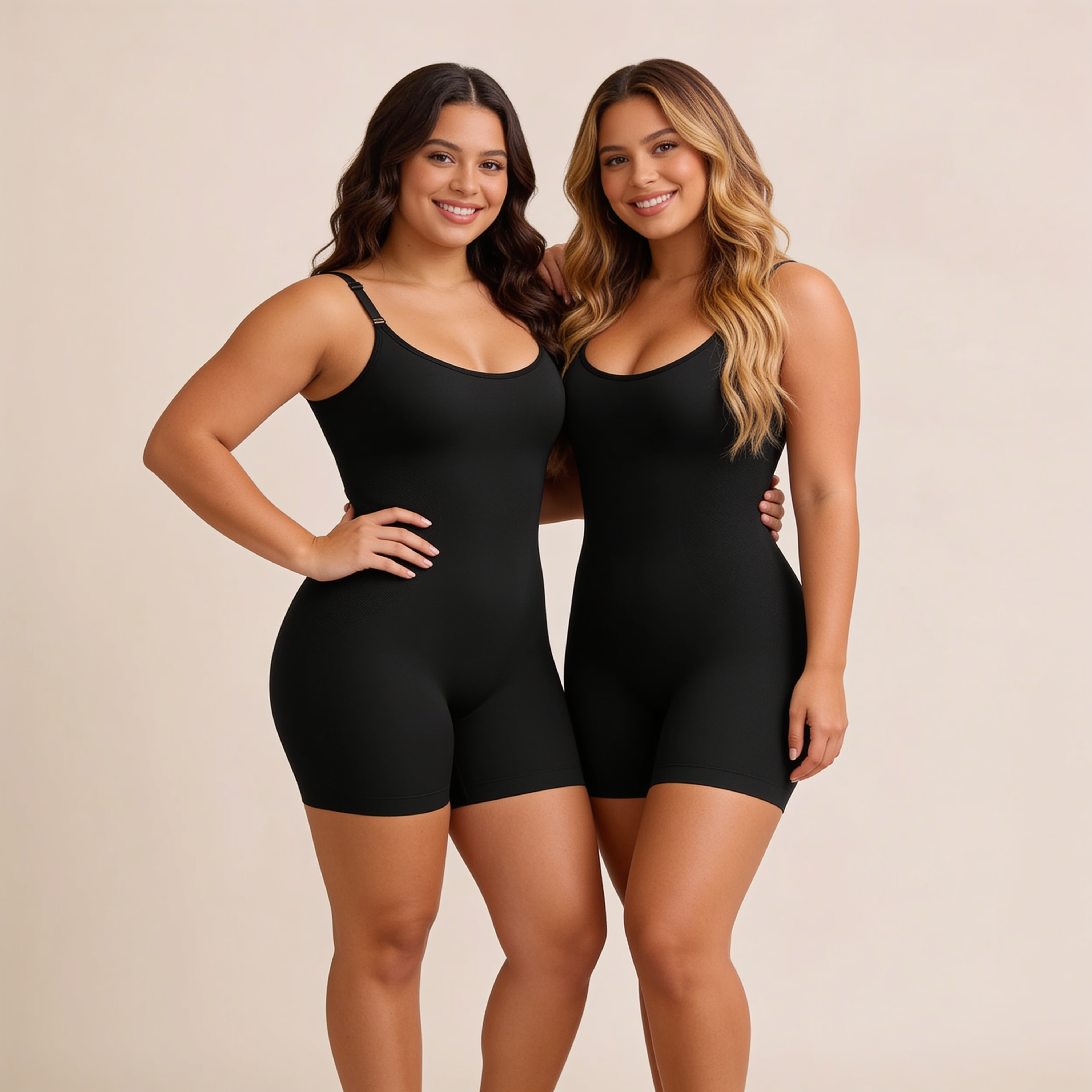 Theclothd Essentials All Day Comfort Scoop Neck Mid-Thigh Slimming Bodysuit